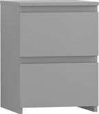 2 Drawer Bedside Chest (Grey)