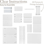 2 Drawer Bedside Table, Modern Bedroom Nightstand, Wooden MDF Side End Stand for Living Room Hallway Sofa