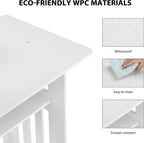 3 Tier Side Table 45x30x49cm - Modern Wood Nightstand End Table for Home Bedroom Living Room