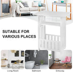 3 Tier Side Table 45x30x49cm - Modern Wood Nightstand End Table for Home Bedroom Living Room