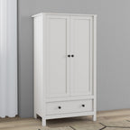 2 Door Wardrobe, Armoire with Drawer for Bedroom