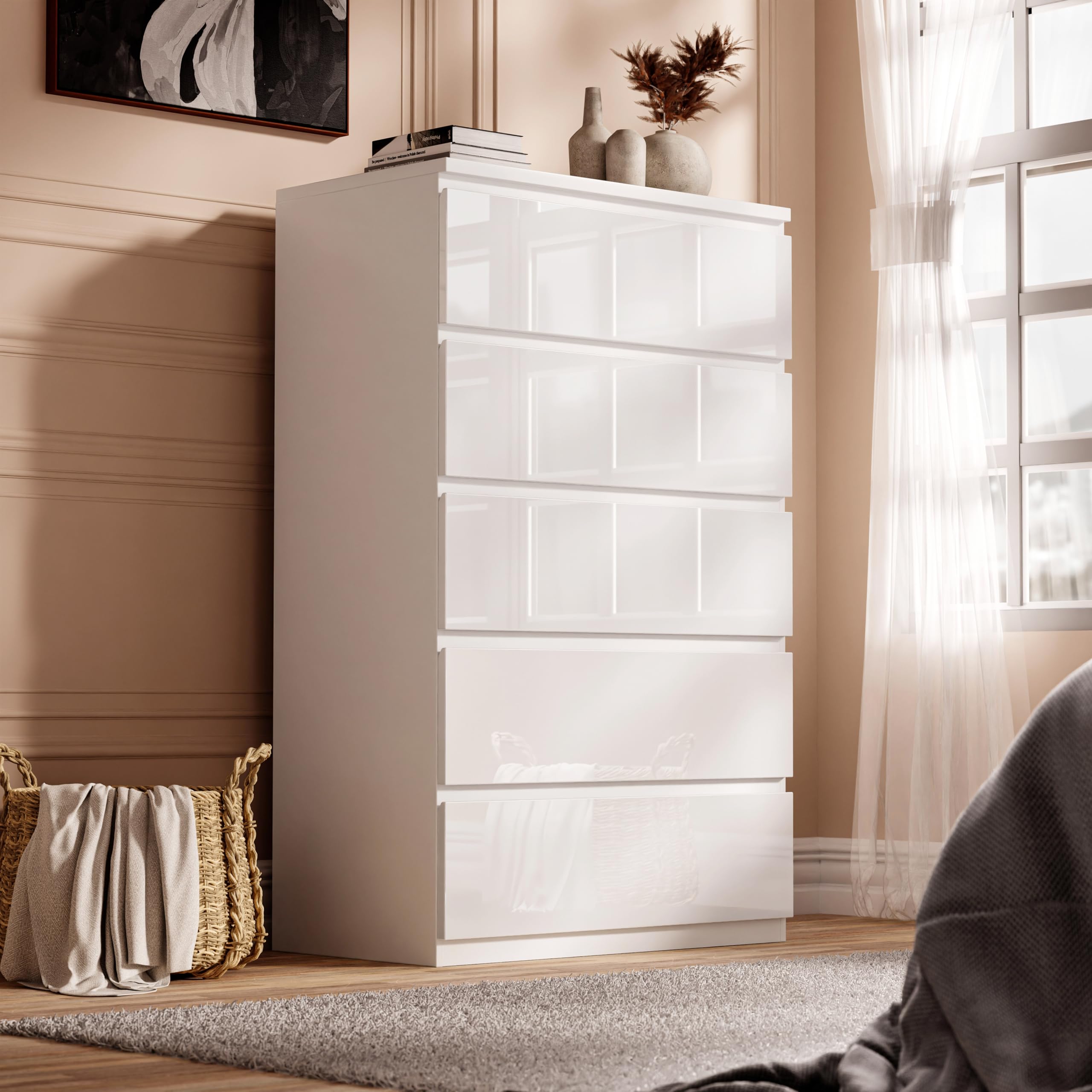 6 Drawer Bedroom Chest of Drawer Bedside Table Cabinet for Bedroom Living room Furniture