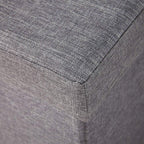 Extra Large Folding Ottoman Fabric Storage Chest, Grey, 100cm